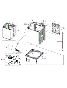 Frame parts for Samsung Washer WA48H7400AP/A2 / 0000 from AppliancePartsPros.com