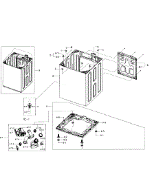 Frame parts for Samsung Washer WA48J7700AW/A2 / 0001 from AppliancePartsPros.com