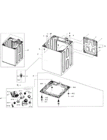 Frame parts for Samsung Washer WA48J7700AW/A2 / 0002 from AppliancePartsPros.com