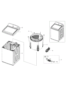 Main Assy parts for Samsung Washer WA48J7700AW/A2 / 0000 from AppliancePartsPros.com