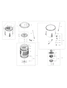 Tub Parts parts for Samsung Washer WA50K8600AW/A2 / 0000 from AppliancePartsPros.com