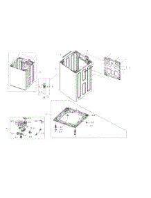 Frame parts for Samsung Washer WA50K8600AW/A2 / 0000 from AppliancePartsPros.com