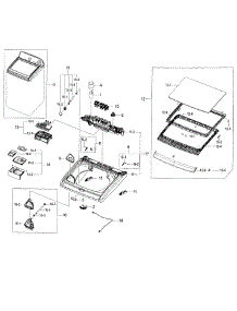 Top Section parts for Samsung Washer WA52J8060AW/A2 / 0001 from AppliancePartsPros.com
