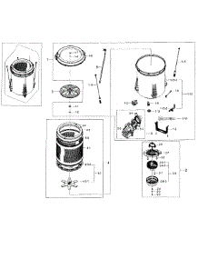 Tub Section parts for Samsung Washer WA52J8060AW/A2 / 0001 from AppliancePartsPros.com