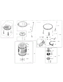 Tub Assy parts for Samsung Washer WA52J8060AW/A2 / 0000 from AppliancePartsPros.com