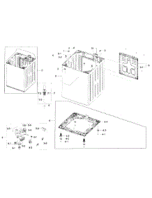 Frame Assy parts for Samsung Washer WA52J8060AW/A2 / 0000 from AppliancePartsPros.com