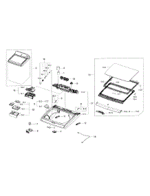 Cover Top parts for Samsung Washer WA52J8700AW/A2 / 0000 from AppliancePartsPros.com