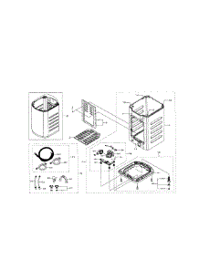 Frame parts for Samsung Washer WB09H7300GP/A1 / 0000 from AppliancePartsPros.com