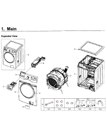 Main Asy parts for Samsung Washer WF350ANP/XAA / 0000 from AppliancePartsPros.com