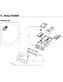 Drawer parts for Samsung Washer WF350ANP/XAA / 0000 from AppliancePartsPros.com