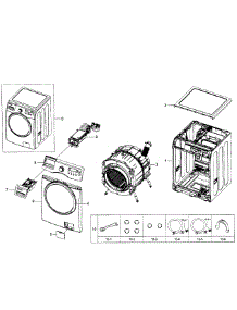 Main Asy parts for Samsung Washer WF350ANP/XAA / 0004 from AppliancePartsPros.com