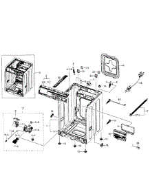 Frame Cover & Parts parts for Samsung Washer WF350ANP/XAA / 0004 from AppliancePartsPros.com