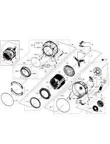 Tub & Drum parts for Samsung Washer WF350ANP/XAA / 0004 from AppliancePartsPros.com