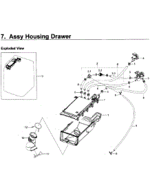 Housing Drawer parts for Samsung Washer WF350ANP/XAA / 0003 from AppliancePartsPros.com