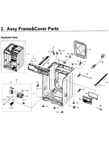 Frame Cover & Parts parts for Samsung Washer WF350ANP/XAA / 0001 from AppliancePartsPros.com