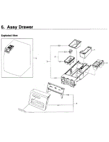 Drawer parts for Samsung Washer WF350ANP/XAA / 0002 from AppliancePartsPros.com