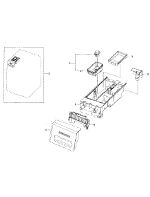Drawer parts for Samsung Washer WF36J4000AW/A2 / 0000 from AppliancePartsPros.com