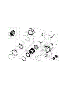 Tub & Drum parts for Samsung Washer WF395BTPARA/A1 / 0000 from AppliancePartsPros.com