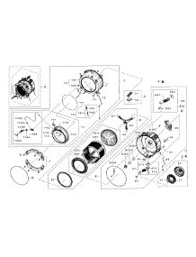 Tub & Drum parts for Samsung Washer WF395BTPARA/A2 / 0000 from AppliancePartsPros.com