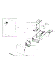 Drawer parts for Samsung Washer WF395BTPARA/A2 / 0000 from AppliancePartsPros.com