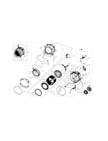 Tub & Drum parts for Samsung Washer WF395BTPASU/A1 / 0000 from AppliancePartsPros.com