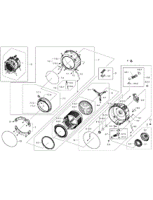 Tub & Drum parts for Samsung Washer WF395BTPASU/A2 / 0000 from AppliancePartsPros.com
