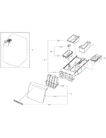 Drawer parts for Samsung Washer WF395BTPASU/A2 / 0000 from AppliancePartsPros.com
