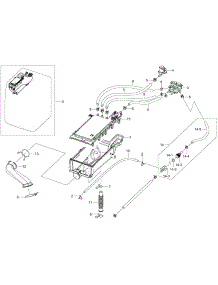 Housing Drawer parts for Samsung Washer WF395BTPASU/A2 / 0000 from AppliancePartsPros.com