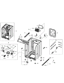 Frame Assy parts for Samsung Washer WF405ATPASU/A2 / 0000 from AppliancePartsPros.com