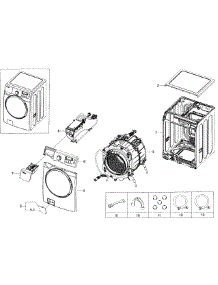 Main Assy parts for Samsung Washer WF405ATPAWR/A2 / 0000 from AppliancePartsPros.com