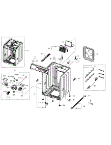 Frame Assy parts for Samsung Washer WF405ATPAWR/A2 / 0000 from AppliancePartsPros.com