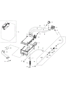 Drawer Housing parts for Samsung Washer WF405ATPAWR/A2 / 0000 from AppliancePartsPros.com