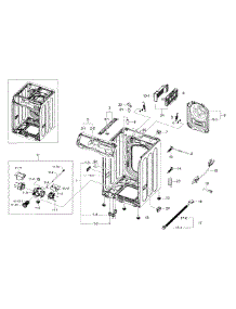Frame & Cover parts for Samsung Washer WF42H5600AW/A2 / 0000 from AppliancePartsPros.com