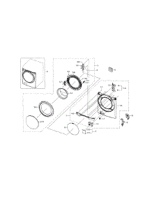 Frame Front & Door parts for Samsung Washer WF433BTGJWR/A1 / 0000 from AppliancePartsPros.com