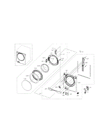 Frame Front & Door parts for Samsung Washer WF448AAE/XAA / 0000 from AppliancePartsPros.com