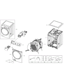 Main Assy parts for Samsung Washer WF455ARGSGR/A2 / 0000 from AppliancePartsPros.com
