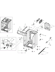 Frame Assy parts for Samsung Washer WF455ARGSGR/A2 / 0000 from AppliancePartsPros.com