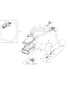 Drawer Housing parts for Samsung Washer WF455ARGSGR/A2 / 0000 from AppliancePartsPros.com
