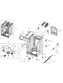 Frame Assy parts for Samsung Washer WF455ARGSWR/A2 / 0000 from AppliancePartsPros.com