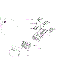 Drawer Assy parts for Samsung Washer WF455ARGSWR/A2 / 0000 from AppliancePartsPros.com