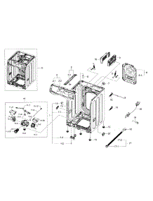 Frame & Cover parts for Samsung Washer WF457ARGSWR/A2 / 0000 from AppliancePartsPros.com