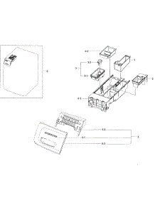 Drawer parts for Samsung Washer WF45K6200AZ/A2 / 0001 from AppliancePartsPros.com