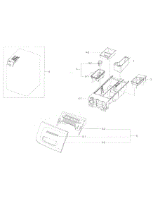 Drawer parts for Samsung Washer WF45K6200AZ/A2 / 0000 from AppliancePartsPros.com