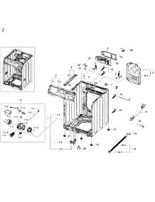 Frame & Cover Parts parts for Samsung Washer WF45K6500AV/A2 / 0000 from AppliancePartsPros.com