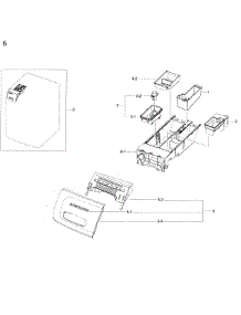 Drawer parts for Samsung Washer WF45K6500AV/A2 / 0000 from AppliancePartsPros.com