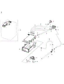 Housing-Drawer parts for Samsung Washer WF50K7500AV/A2 / 0000 from AppliancePartsPros.com