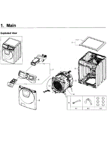 Main Asy parts for Samsung Washer WF50K7500AW/A2 / 0011 from AppliancePartsPros.com