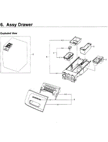 Drawer Asy parts for Samsung Washer WF50K7500AW/A2 / 0011 from AppliancePartsPros.com