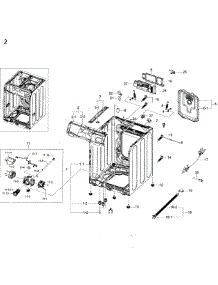 Frame & Cover Parts parts for Samsung Washer WF50K7500AW/A2 / 0000 from AppliancePartsPros.com