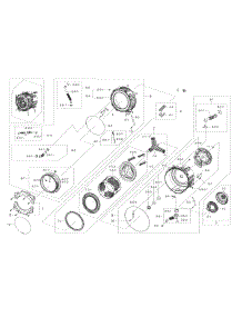 Tub & Drum parts for Samsung Washer WF56H9110CW/A2 / 0001 from AppliancePartsPros.com
